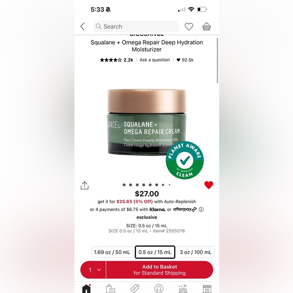 Biossance - skincare set - Picture 3 of 3